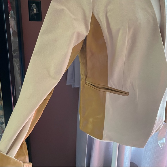 NWT Hal Rubenstein blazer jacket with leather trim - Picture 3 of 10